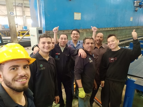 Latest company news about 2-WE67K-650/6000 ترمز پرس پشت سر هم نصب و راه اندازی در مصر با موفقیت به پایان رسید