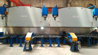 کیفیت  Double linkage CNC hydraulic plate bending machine for light pole production line کارخانه