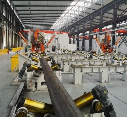 حداکثر قطر 500mm 12000mm قطب روشن ماشین جوشکاری بسته برای قطب ارتباطات 5G